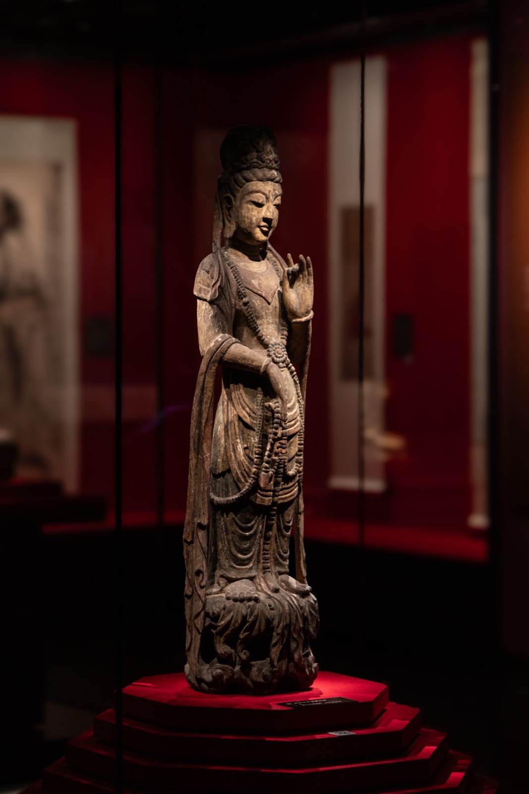 6 彩绘木雕观音立像 楞严寺捐赠 辽